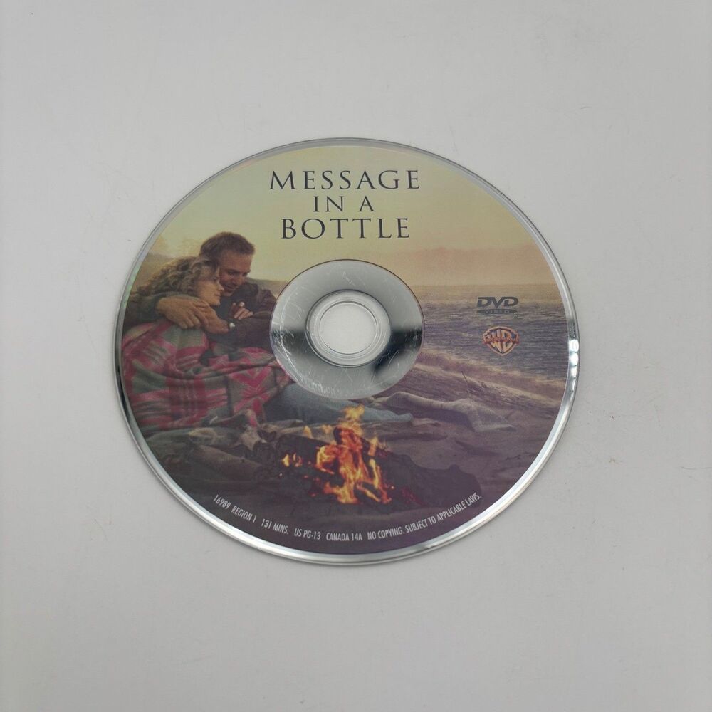 Warner Bros Message in a Bottle DVD Movie Multicolor Good Disc Only PG-13